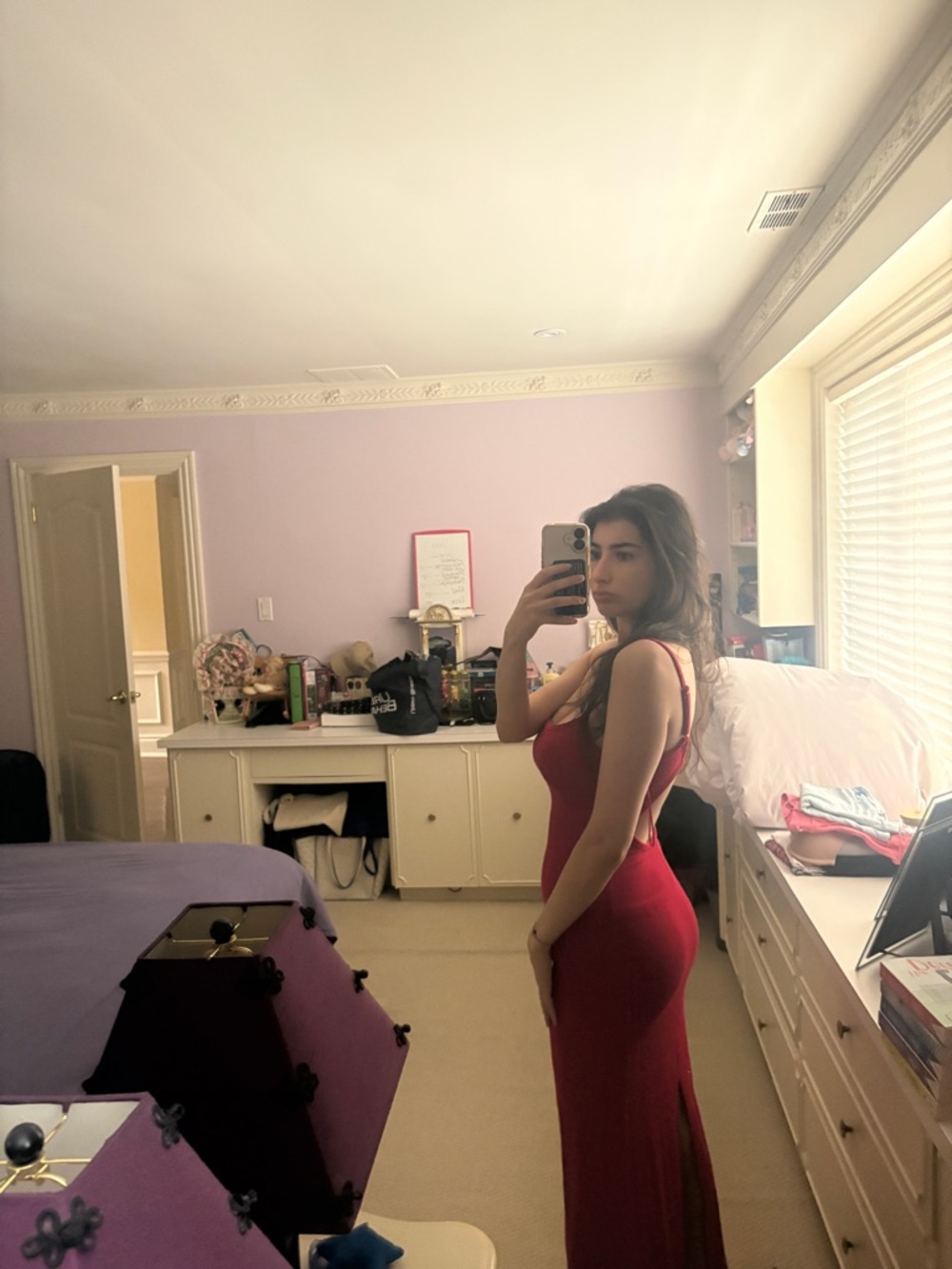 Garage Sleek Red Bodycon Maxi Dress